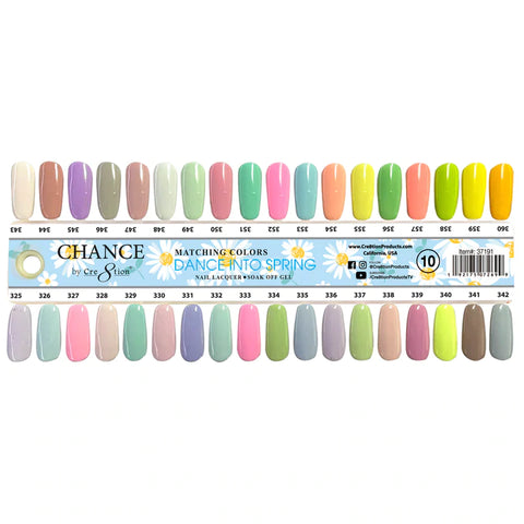 Chance Gel/Lacquer Duo Full Set - 36 Colors Spring Collection - Color #325 - #360 - $5.75/each - Free 2 Color Charts