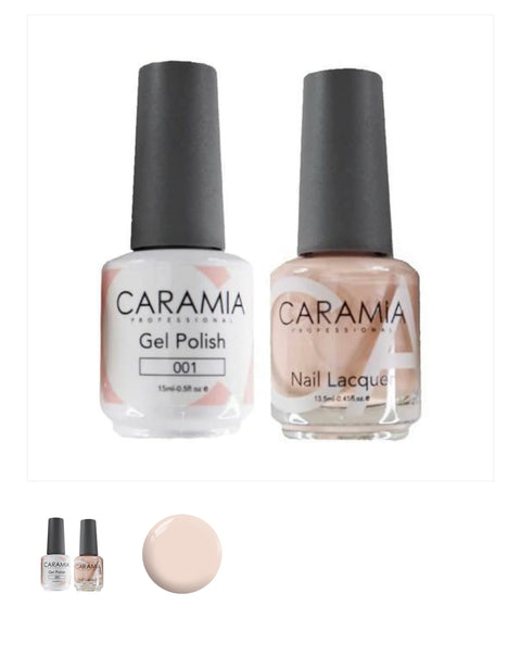 #001 - Caramia Gel Polish & Matching Nail Lacquer Duo Set - 0.5oz