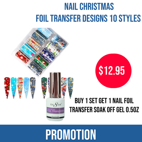 Nail Foil Transfer Design In Xmas Holiday Collection Buy 1 get free Cre8tion Nail Foil Transfer 0.5oz