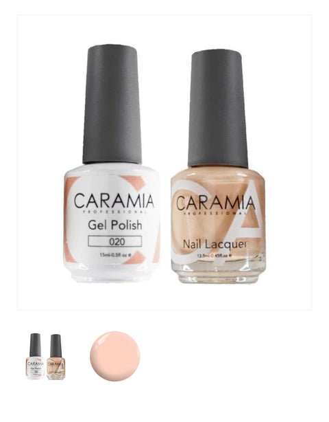 #020 - Caramia Gel Polish & Matching Nail Lacquer Duo Set - 0.5oz