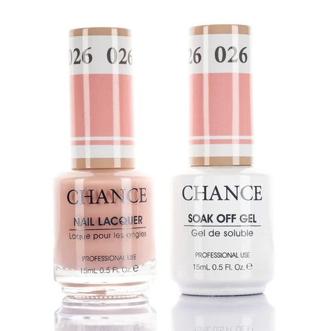 Chance Matching Color Gel & Nail Lacquer 0.5oz - 36 Colors - Nude/ Soft Shades Collection w/ 2 set Color Chart