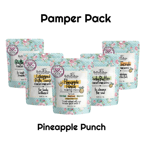 Bella & Bear Bunch Pamper Pack ( Sugar Scrub, Body Butter, Bath Soak & Bath Soap)