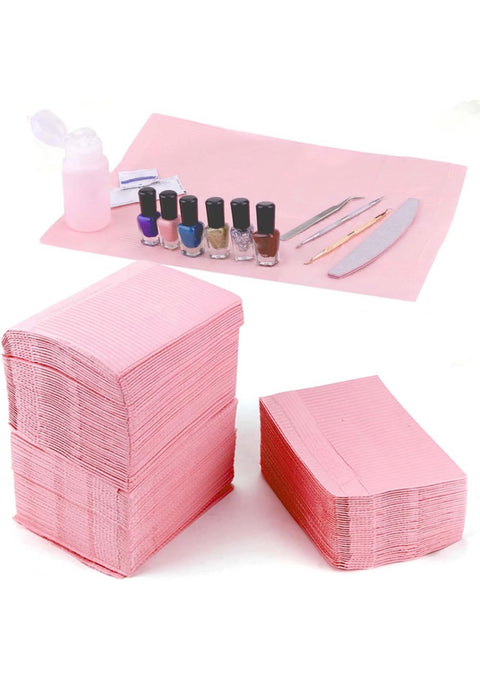 Disposable Manicure Nail Mat Kit 125pcs/Bag 3 Ply Waterproof Clean Pad
