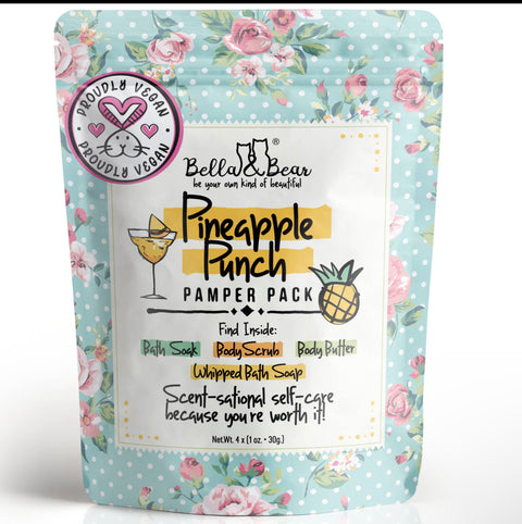 Bella & Bear Bunch Pamper Pack ( Sugar Scrub, Body Butter, Bath Soak & Bath Soap)