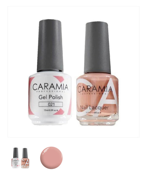 #021 - Caramia Gel Polish & Matching Nail Lacquer Duo Set - 0.5oz