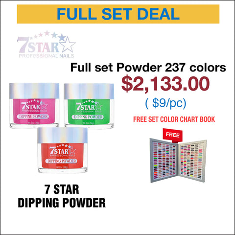 7 Star Dipping Powder 2oz - Full set 237 Colors
