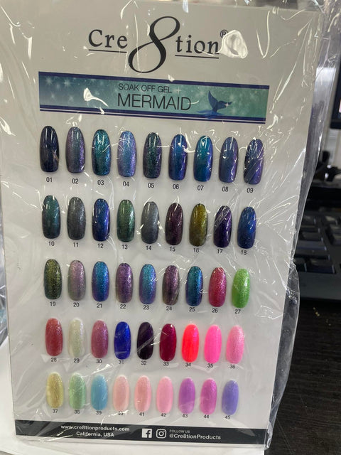 Cre8tion Mermaid Color Chart 45 colors