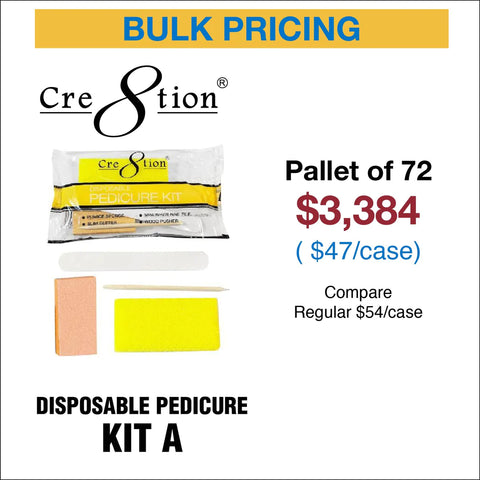 Cre8tion - Disposable Pedicure Kit A - 200 kits/case, 72 cases/pallet