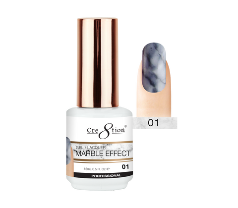 Cre8tion - Marble Effect Soak Off Gel/Lacquer .5oz 01