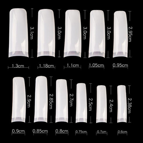 Cre8tion Clear Tips #0 - #10 550 pcs./box - Lamaisononlinestore